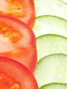 Sliced Ã¢â¬â¹Ã¢â¬â¹tomato and cucumber